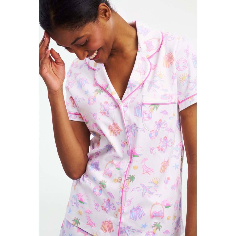 Stoney Clover x Roller Rabbit NWT Hotel Tropical Polo Pajamas Set Size XL